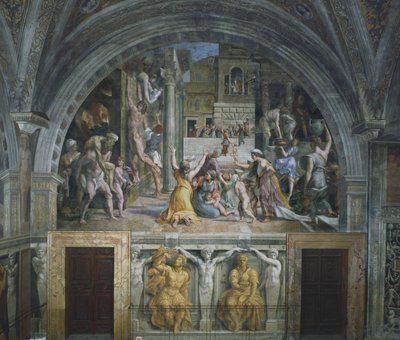 ボルゴの火、ボルゴ消防室、1514 作： Raffaello Sanzio Raphael